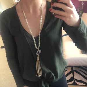 Long statement necklace